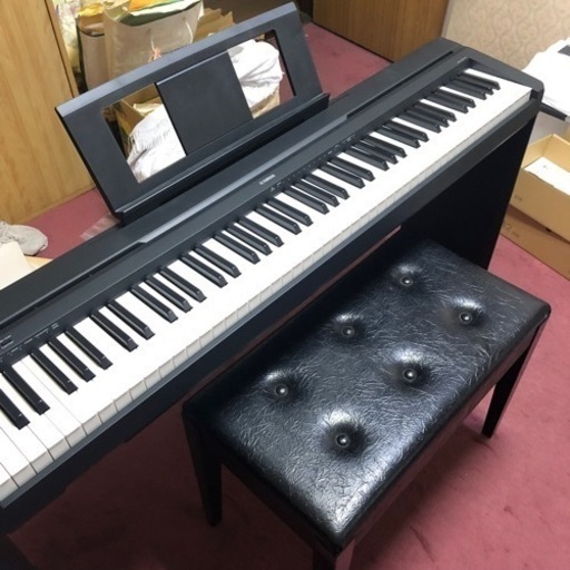 【極美品】2.3回使用⭐︎YAMHA 電子ピアノ　P-45  ペダル付き