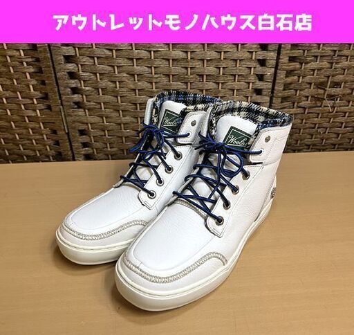 ティンバーランド メンズ レザースニーカー ホワイト 白 ティンバーランド×ウールリッチ 28.0cm 6133A Timberland×Woolrich ☆ PayPay(ペイペイ)決済可能 ☆ 札幌市 白石区 東札幌 ☆ アウトレットモノハウス