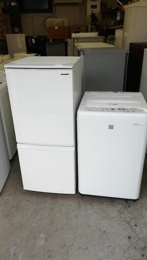 セット377⭐配送と設置は無料サービス⭐シャープ冷蔵庫137L＋パナソニック洗濯機5kg