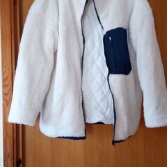冬用　ボアジャケット　レディース　白　Mサイズ