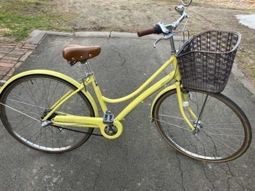 ブリヂストン　中古自転車　レモンイエロー　ママチャリ