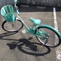 【値下げ】エコパル ２２インチ　グリーン　子供用　自転車　ブリヂスト