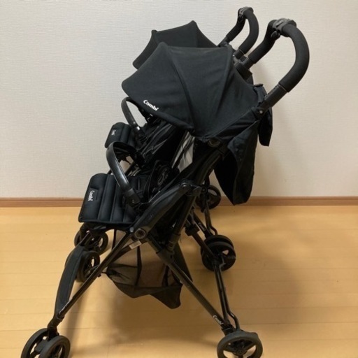 美品 COMBI 2人乗り ベビーカー F2 plus ブラック ジョイント | 32.clinic