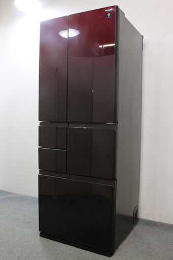 シャープ SJ-GT50B-R 冷蔵庫 501L/フレンチドア 6ドア レッド系/グラデーションレッド 2015年製 SHARP 冷蔵庫 中古家電 店頭引取歓迎 R5400)