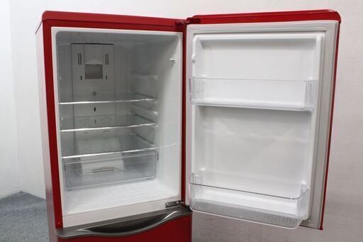 DR-C15AR 冷蔵庫 レッド 2ドア /右開きタイプ /150L レトロ クラシック