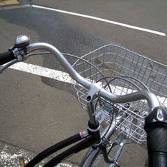 ☆ 27インチ 自転車 6段変速 鍵×2個付き カゴ付き ブラック 黒