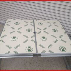 ① 美品 希少 廃盤品 Coleman/コールマン 170-5809 折りたたみテーブル ピクニックテーブル 珍しいコールマン柄 82×163×73 cm  手渡し希望/自社配送可能（配送エリアについてお問い合わせください）