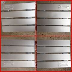 ① 美品 希少 廃盤品 Coleman/コールマン 170-5809 折りたたみテーブル ピクニックテーブル 珍しいコールマン柄 82×163×73 cm  手渡し希望/自社配送可能（配送エリアについてお問い合わせください）