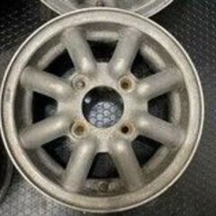 旧車ホイール BR ブラックレーシング 社外ホイール 12インチ 4 4.5J4HPCD110+45 旧ダイハツ等　(VHM468)クレジットカード QRコード決済可能