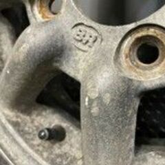 旧車ホイール BR ブラックレーシング 社外ホイール 12インチ 4 4.5J4HPCD110+45 旧ダイハツ等　(VHM468)クレジットカード QRコード決済可能