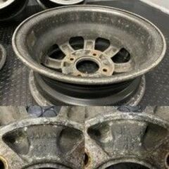 旧車ホイール BR ブラックレーシング 社外ホイール 12インチ 4 4.5J4HPCD110+45 旧ダイハツ等　(VHM468)クレジットカード QRコード決済可能