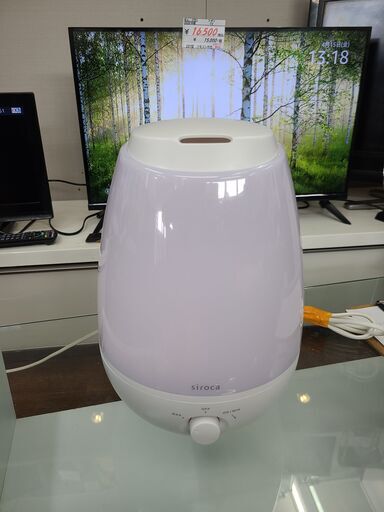 【リサイクルショップどりーむ天保山店】●1899●　siroca　シロカ　LED加湿器　2020年製 　SRD-BK801