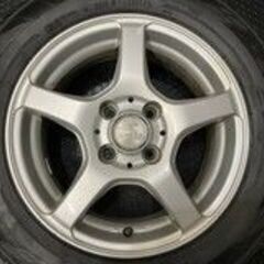 【DUNLOP ENASAVE EC204 175/65R14】夏タイヤ【SIBILLA GG 14インチ 5.5J4HPCD100+38】バリ溝 デミオ ヴィッツ等　(VTN579) クレジットカード QRコード決済可能