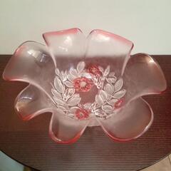 昭和なレトロ　ガラス花鉢
