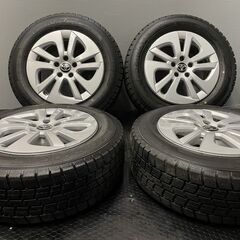 【GOODYEAR ICENAVI7 195/65R15】スタッドレス【トヨタ 50プリウス 純正ホイール 15インチ 6.5J5HPCD100+40】2017年製 バリ溝　(TG728) クレジットカード QRコード決済可能
