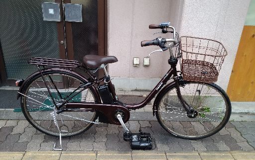 Panasonic [ViVi DX]26吋 電動アシスト自転車 8.0Ahバッテリー+充電器+スペアキー3本付き/チョコブラウン