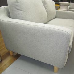 R053 布製 コンパクト2Pソファ、二人掛けソファ、幅165cm 美品