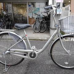 中古自転車3178前後タイヤ新品！ 26インチ 3段ギヤ オートライト