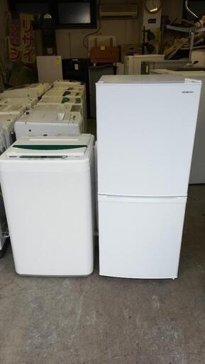 セット382⭐配送と設置は無料サービス⭐アイリスオーヤマ冷蔵庫142L＋ヤマダセレクト洗濯機4.5kg