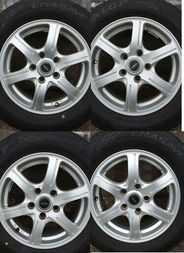 中古サマータイヤ アルミホイールセット 195/65R15 5穴
