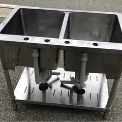⭐︎中古品　タニコー　2槽シンク　900×600×800mm   厨房機器⭐︎