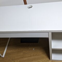 白い勉強テーブル　デスク 学習机