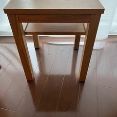 【ネット決済】無印良品　木製サイドテーブルベンチ