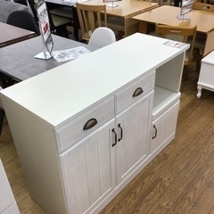 KP-65【ご来店頂ける方限定】ニトリ ミランダ120 キッチンカウンター 白