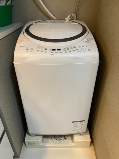 TOSHIBA 洗濯機　ザブーン　8kg 約3年使用　美品