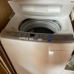 【引取り限定】洗濯機4.5kg AQW-S45D AQUA