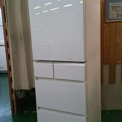 パナソニック 2016年製 411L 5ドア冷蔵庫 NR-E431GV-W【愛品