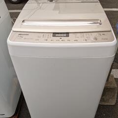 美品❗洗濯機 ハイセンス 2018年 7.5kg HW-DG75A 風呂給水ホース付