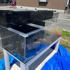 アクリル水槽2面ブラック1500×600×450水槽セット