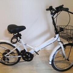 新品折り畳み自転車🚲6段変速ギア、チェーンロック、説明書付き🚴