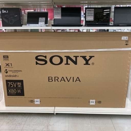 【安心1年保証】SONY 4Kチューナー内蔵テレビ　75インチ　未使用品　KJ-75X8000H