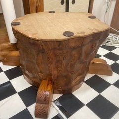 【リサイクルサービス八光　田上店　配達・設置OK】屋久杉 一枚板 テーブル（脚付き）