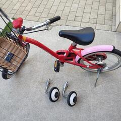 １６インチ 幼児用自転車 スタンド、補助輪 ベル付き