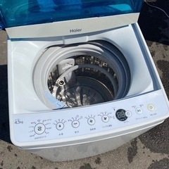 2017年製★中古★Haier/ハイアール☆4.5kg☆全自動洗濯機☆「お急ぎコース」!!☆「しわケア」脱水【JW-C45A-K】 保証2ヶ月 