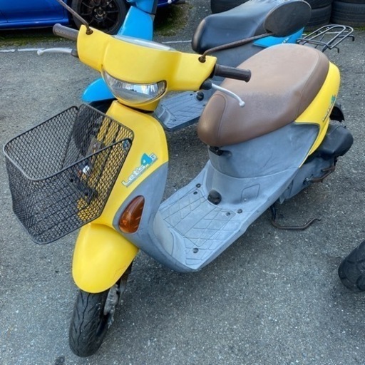 SUZUKI レッツ4 黄色 4サイクル原付スクーター 50cc 実動 福岡市南区