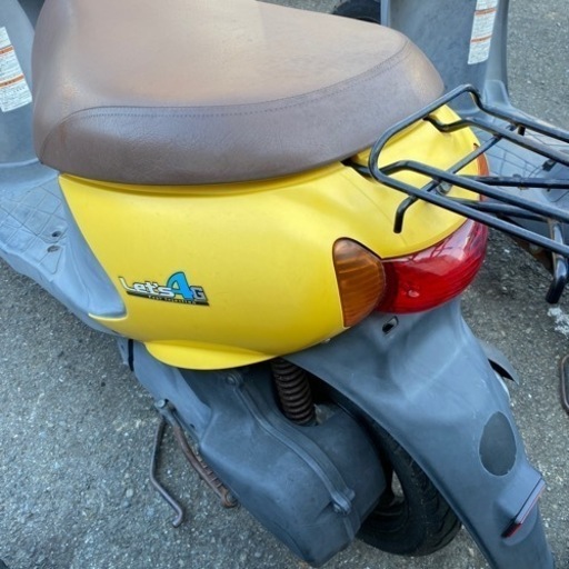 SUZUKI レッツ4 黄色　4サイクル原付スクーター　50cc 実動　福岡市南区