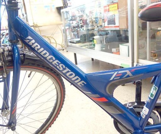 マウンテンバイク 26インチ ブルー系 カギ付き BRIDGESTONE EX ジュニアサイクル ☆ 札幌市 北区 屯田 マウンテンバイク 26インチ ブルー系 カギ付き BRIDGESTONE EX