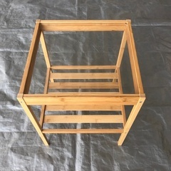 竹製ミニガラステーブル
