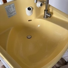 洗面台used水漏れ跡があります。