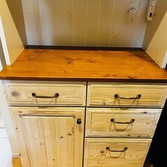 ニトリ】食器棚・キッチンボード シナモ80 幅80cm 奥行45cm