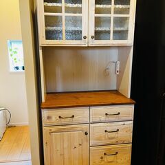 ニトリ】食器棚・キッチンボード シナモ80 幅80cm 奥行45cm