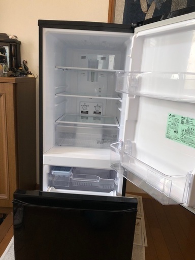 2020年製 MITSUBISHI 三菱 ノンフロン冷凍冷蔵庫 MR-P15E-B1 黒 ブラック