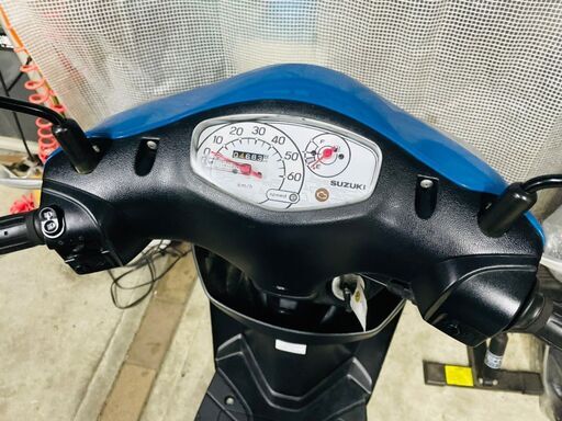 ★実動！2018年モデル スズキ 現行 レッツ 青 低走行4683km 千葉 木更津 配送可 原付 通勤 通学 フードデリバリーに★ ☆実動！2018年モデル スズキ 現行 レッツ 青 低走行4683km 千葉