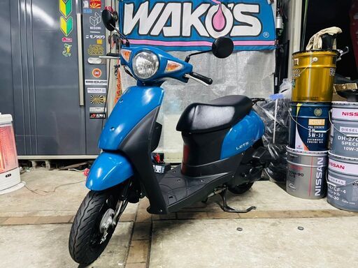 ★実動！2018年モデル スズキ 現行 レッツ 青 低走行4683km 千葉 木更津 配送可 原付 通勤 通学 フードデリバリーに★