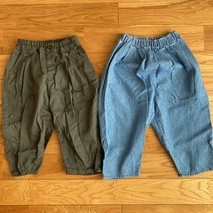 ベルメゾン　韓国子供服　パンツ　ズボン　2枚セット　100cm