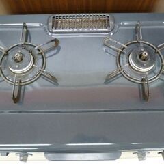 ガステーブル 都市ガス用 Paloma 2017年製 IC-N36B-R 幅56x奥行45x